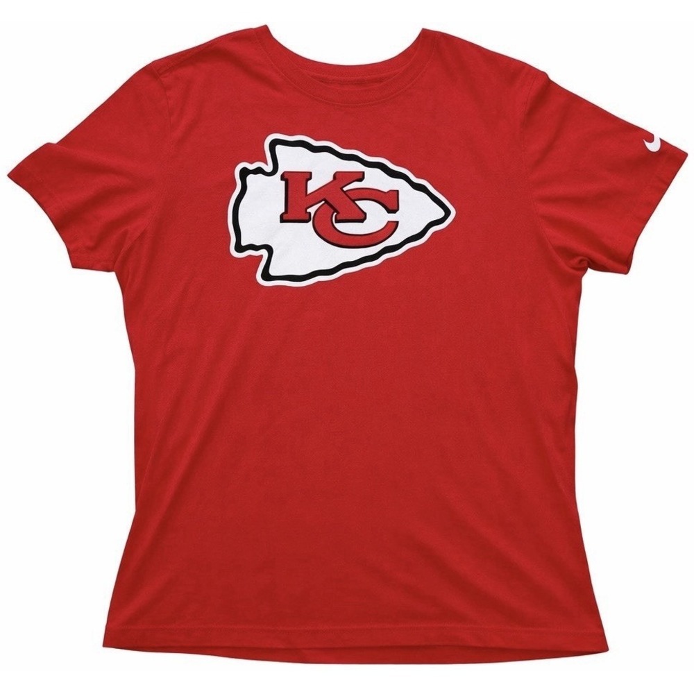 Nike Kansas City Chiefs Red Essential Logo T Shirt Mens Large NFL KC Football